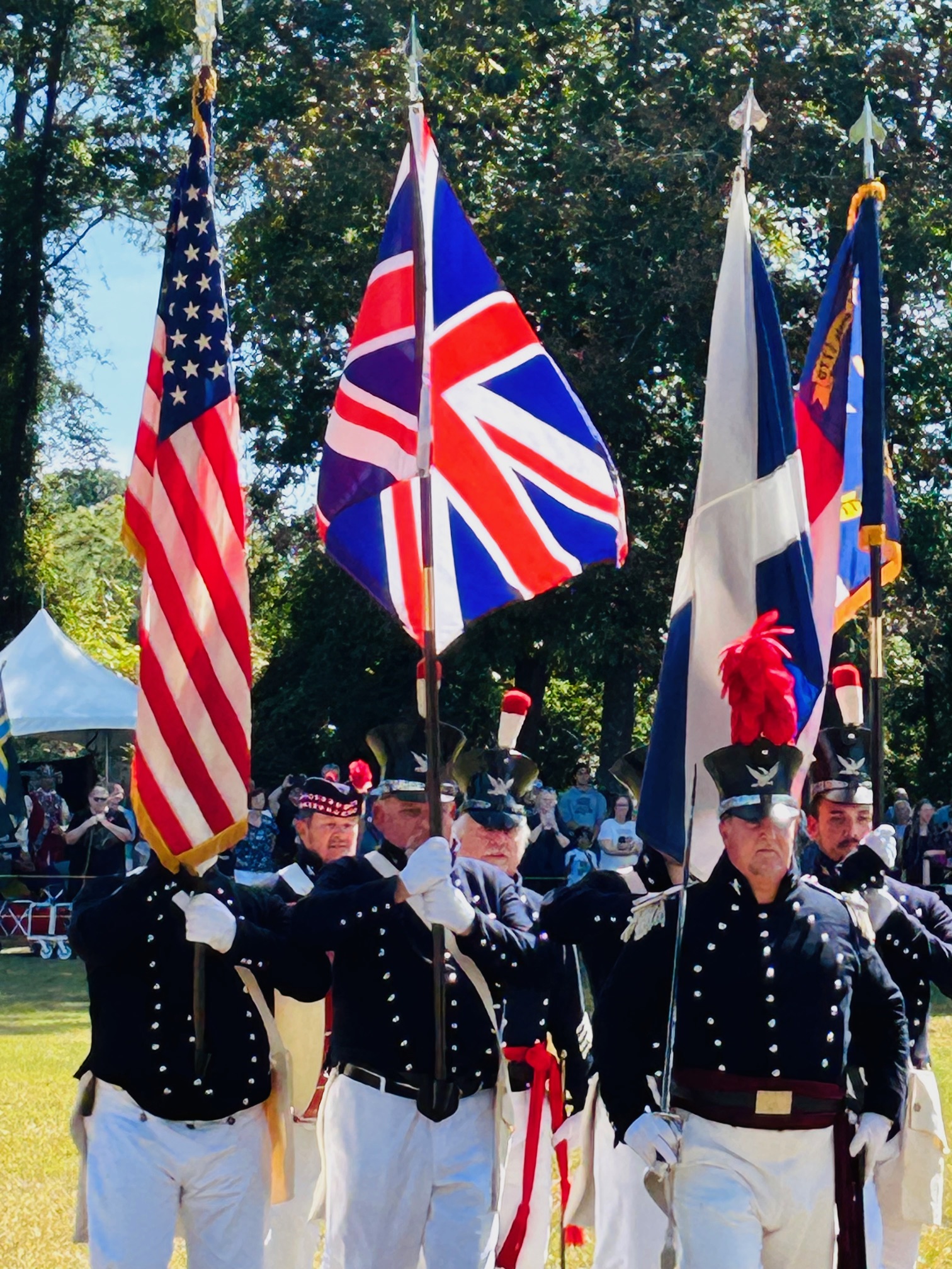 Color guard at the Scotland County Highland Games