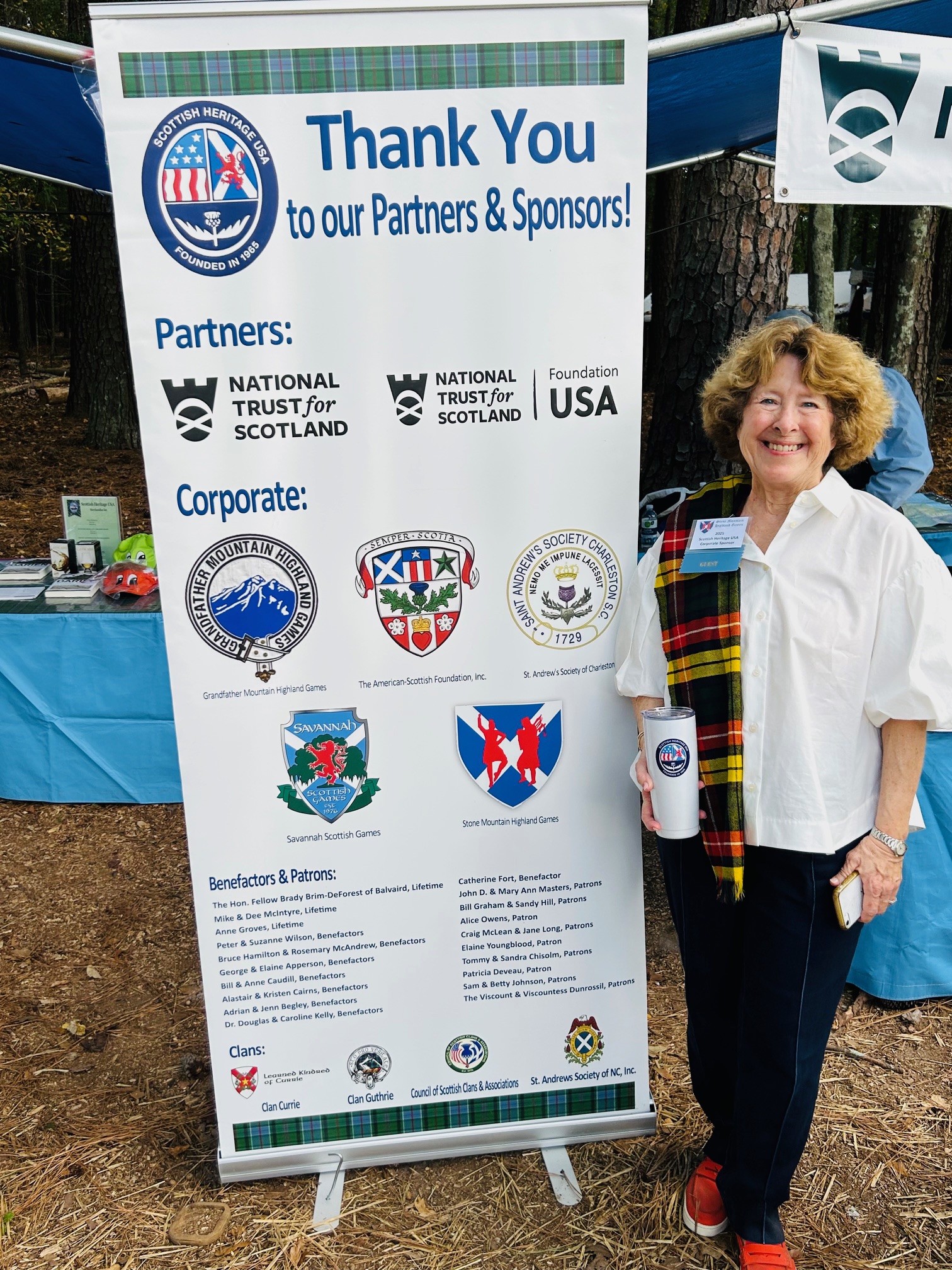Patricia Deveau volunteering at the SHUSA tent